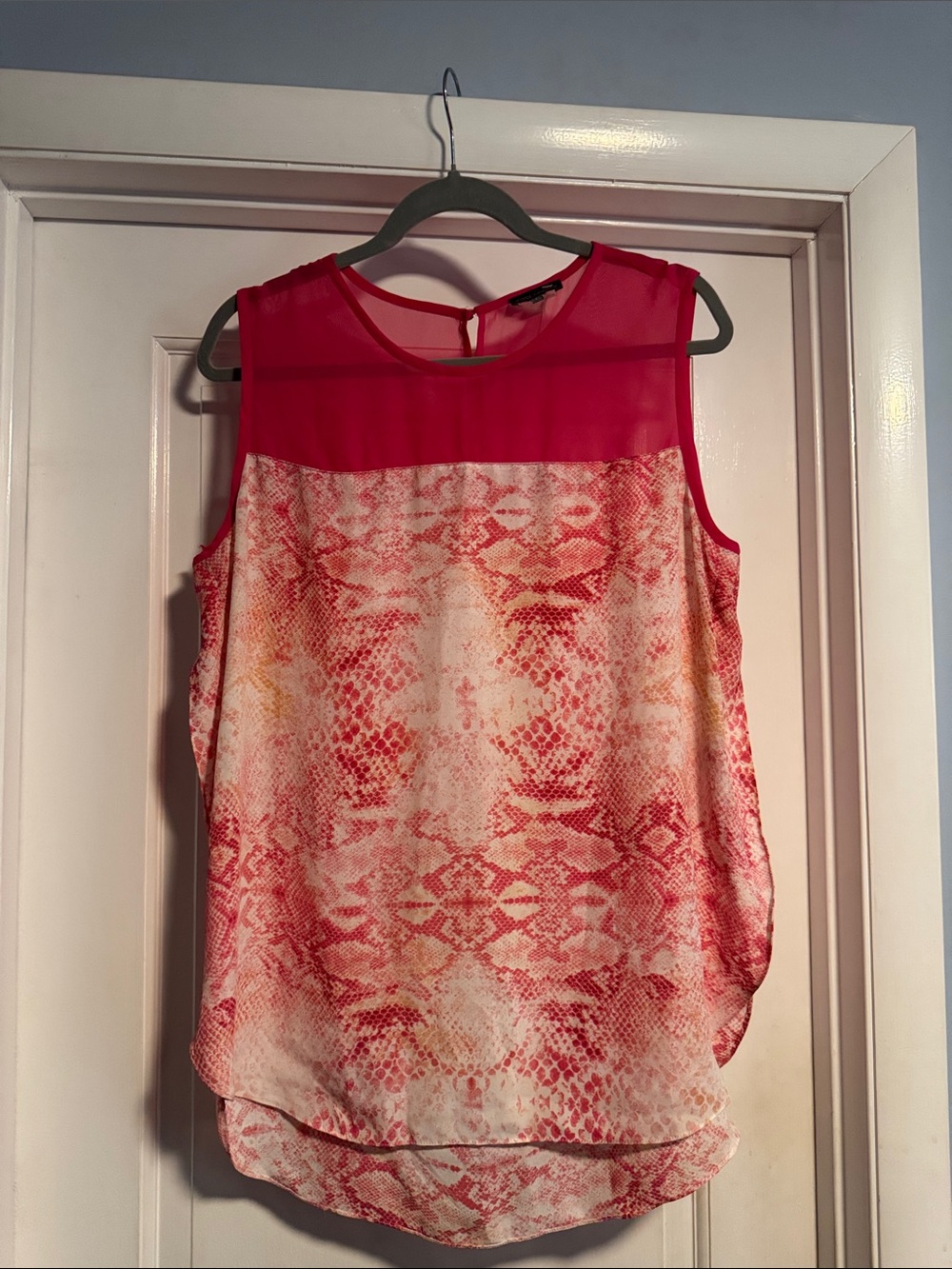 Vince Camuto Pink Snake-Print Sleeveless Camisole